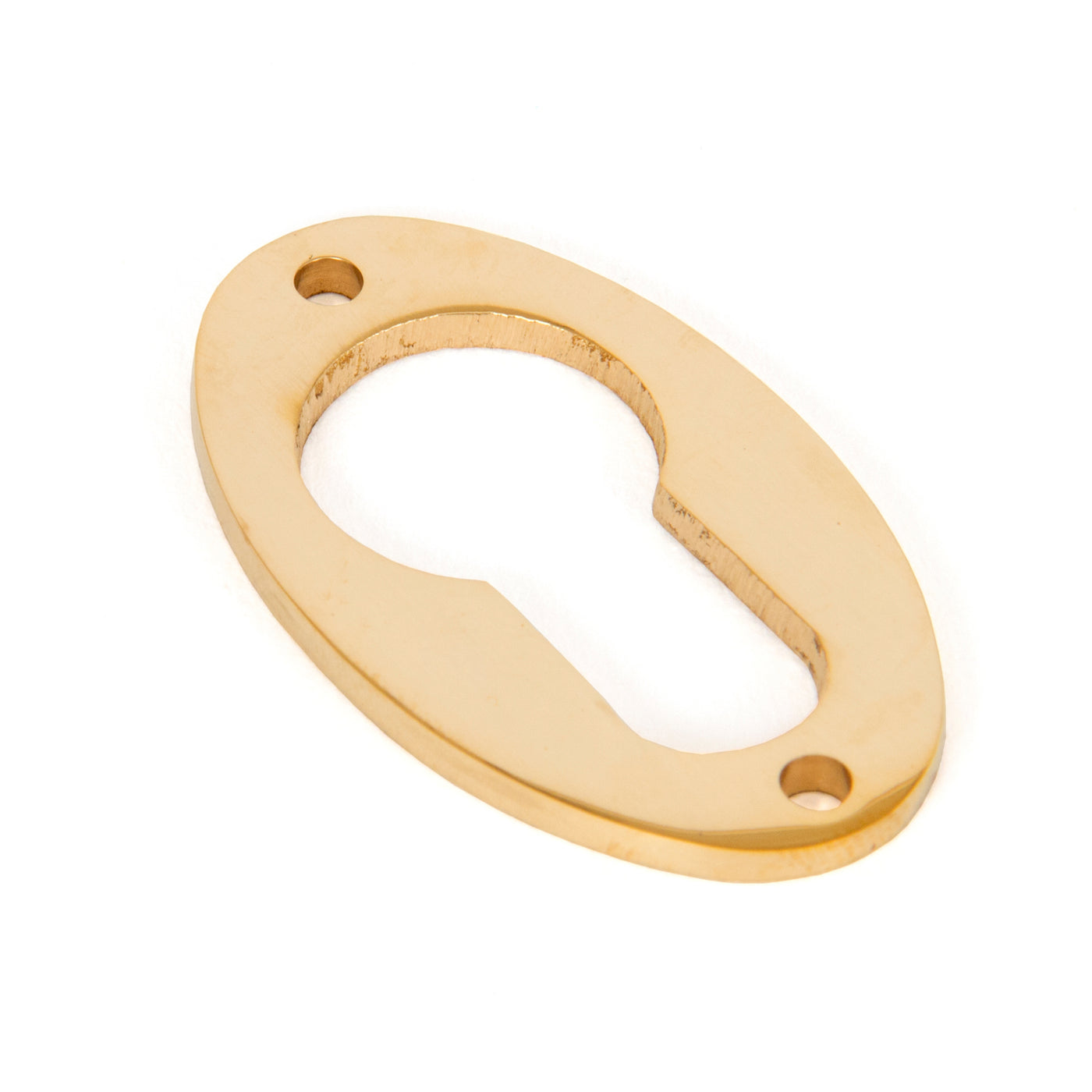 From The Anvil 83815 - Polished Brass Oval Euro Escutcheon  #finish_polished-brass