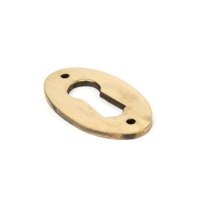 From The Anvil 83818 - Aged Brass Oval Escutcheon  #finish_aged-brass