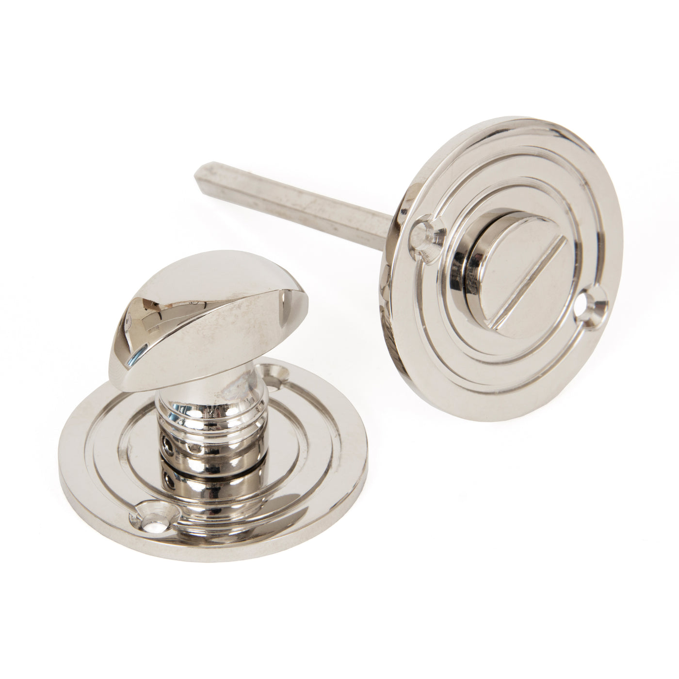 From The Anvil 83824 - Polished Nickel Round Bathroom Thumbturn  #finish_polished-nickel