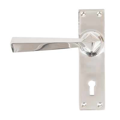 From The Anvil 83830 - Polished Chrome Straight Lever Lock Set #finish_polished-chrome