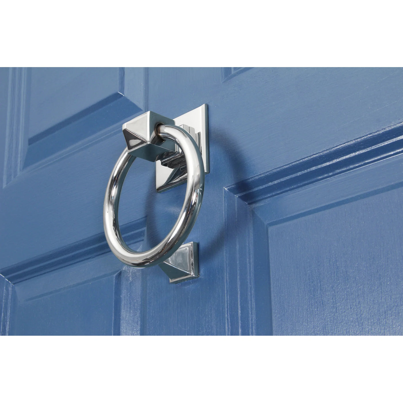 From The Anvil 83837 - Polished Chrome Ring Door Knocker