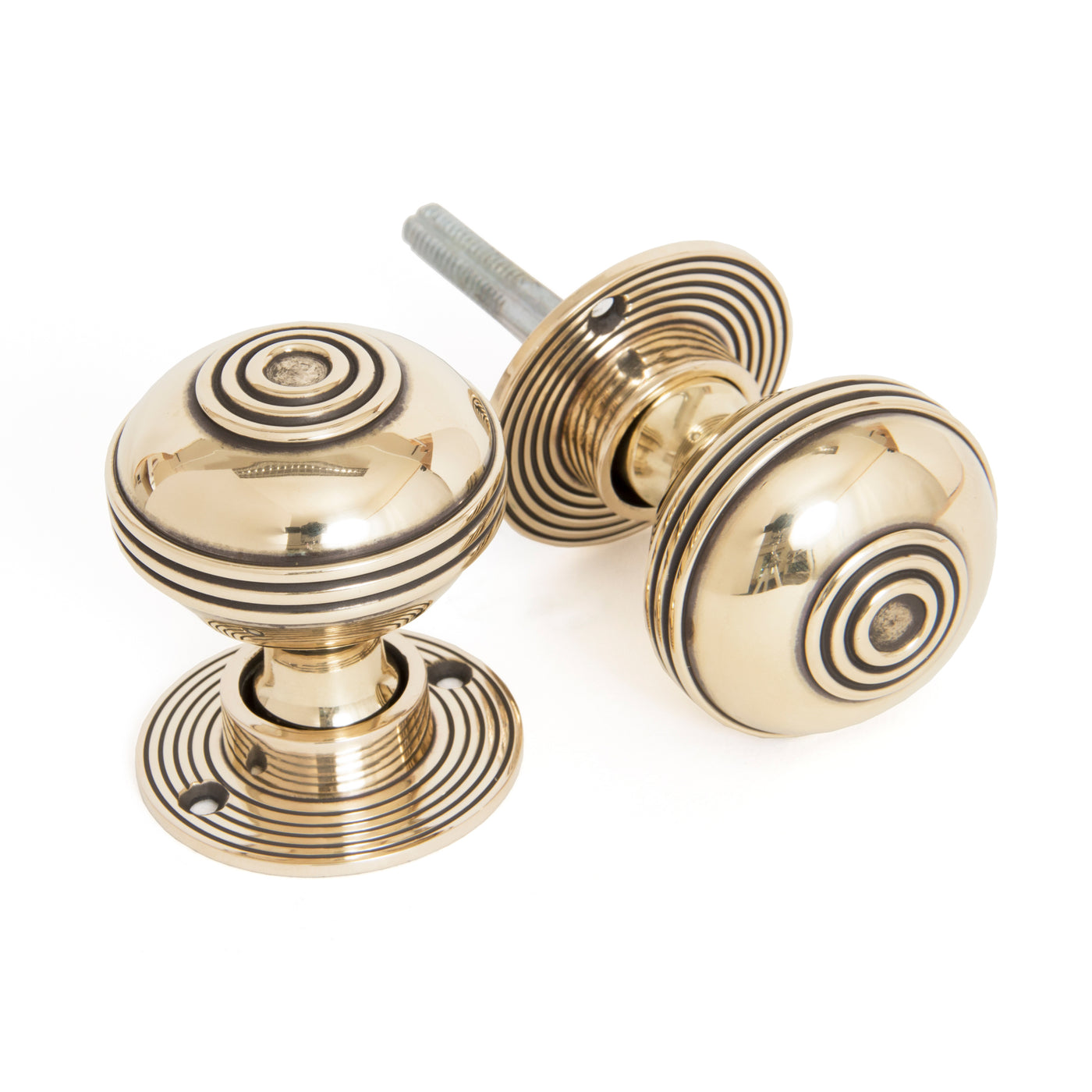 From The Anvil 83857 - Aged Brass 50mm Prestbury Mortice/Rim Knob Set #finish_aged-brass