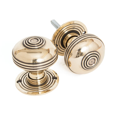 From The Anvil 83858 - Aged Brass 63mm Prestbury Mortice/Rim Knob Set #finish_aged-brass