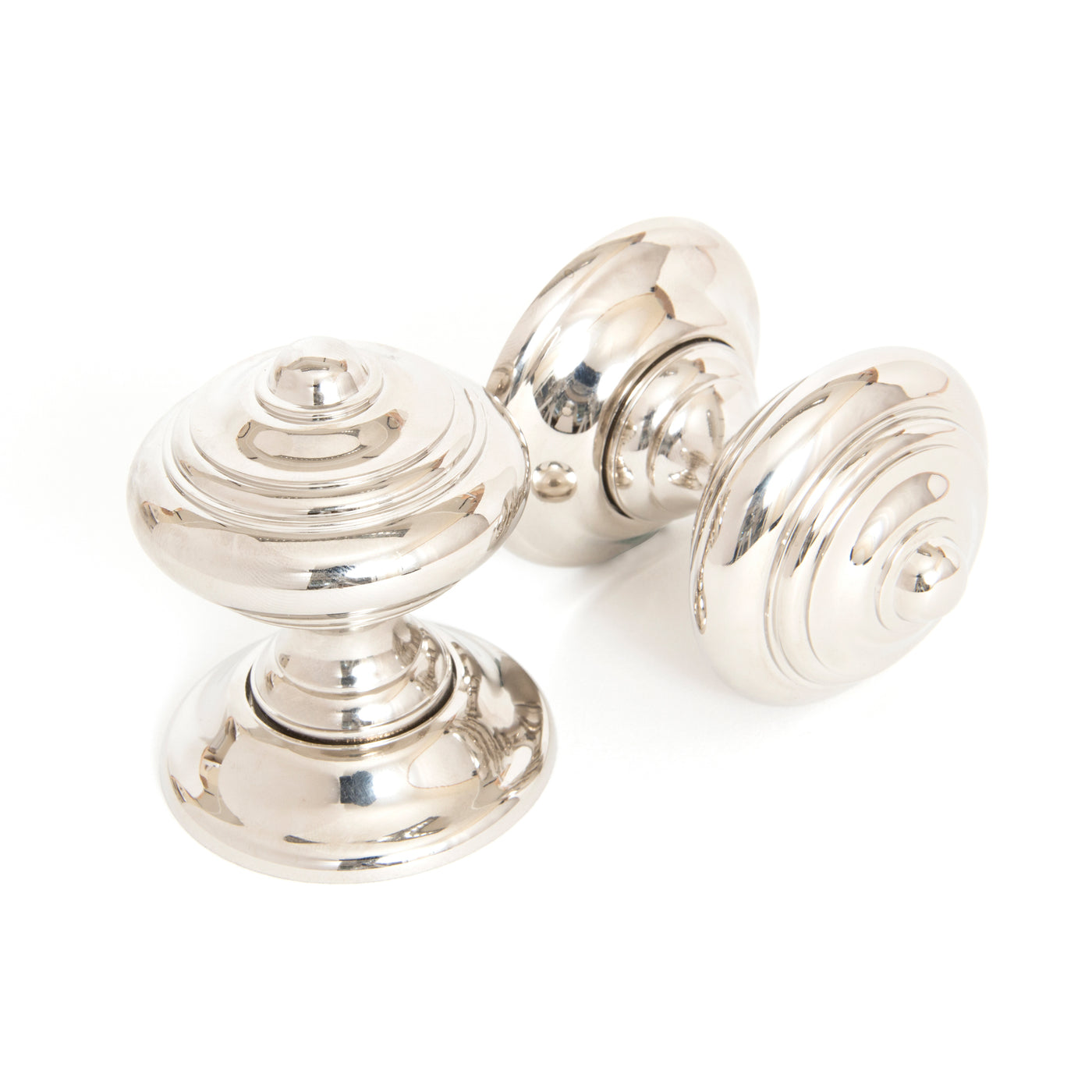 From The Anvil 83863 - Polished Nickel Elmore Concealed Mortice Knob Set  #finish_polished-nickel