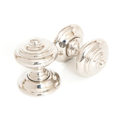 From The Anvil 83863 - Polished Nickel Elmore Concealed Mortice Knob Set  #finish_polished-nickel