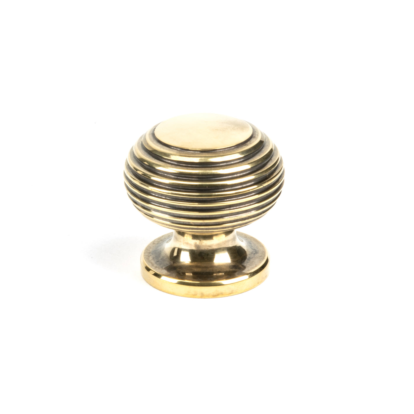 From The Anvil 83865 - Aged Brass Beehive Cabinet Knob 30mm #finish_aged-brass