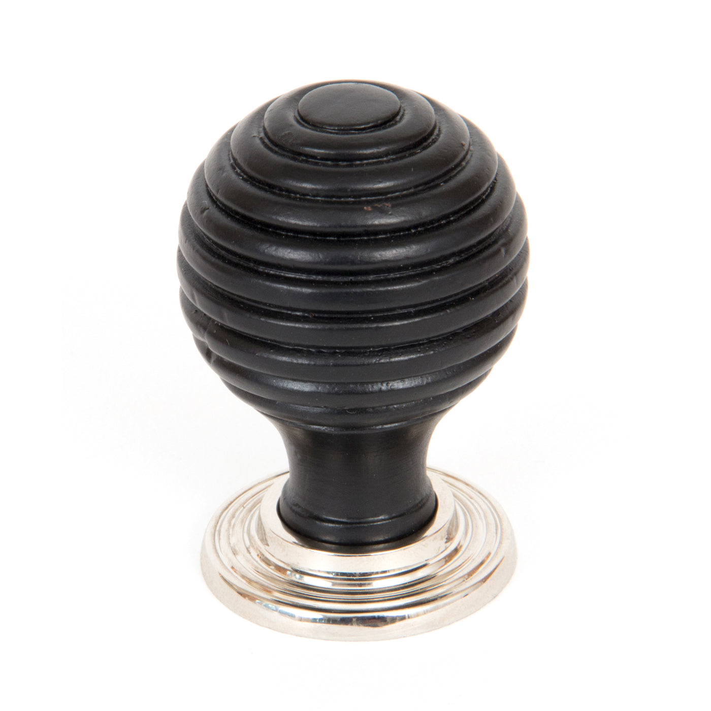 From The Anvil 83869 - Ebony and PN Beehive Cabinet Knob 35mm #finish_ebony-&-polished-nickel