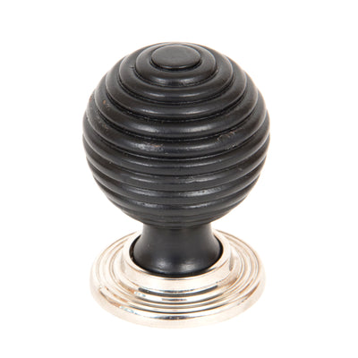 From The Anvil 83870 - Ebony and PN Beehive Cabinet Knob 38mm #finish_ebony-&-polished-nickel