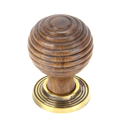 From The Anvil 83875 - Rosewood and AB Beehive Cabinet Knob 35mm #finish_rosewood-&-aged-brass