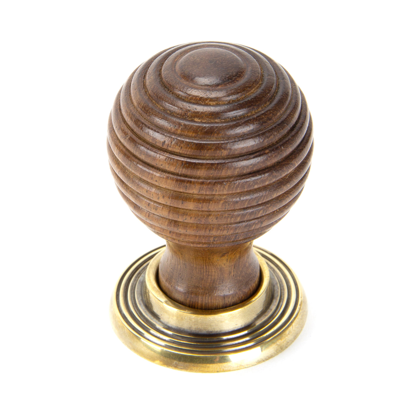 From The Anvil 83876 - Rosewood and AB Beehive Cabinet Knob 38mm #finish_rosewood-&-aged-brass