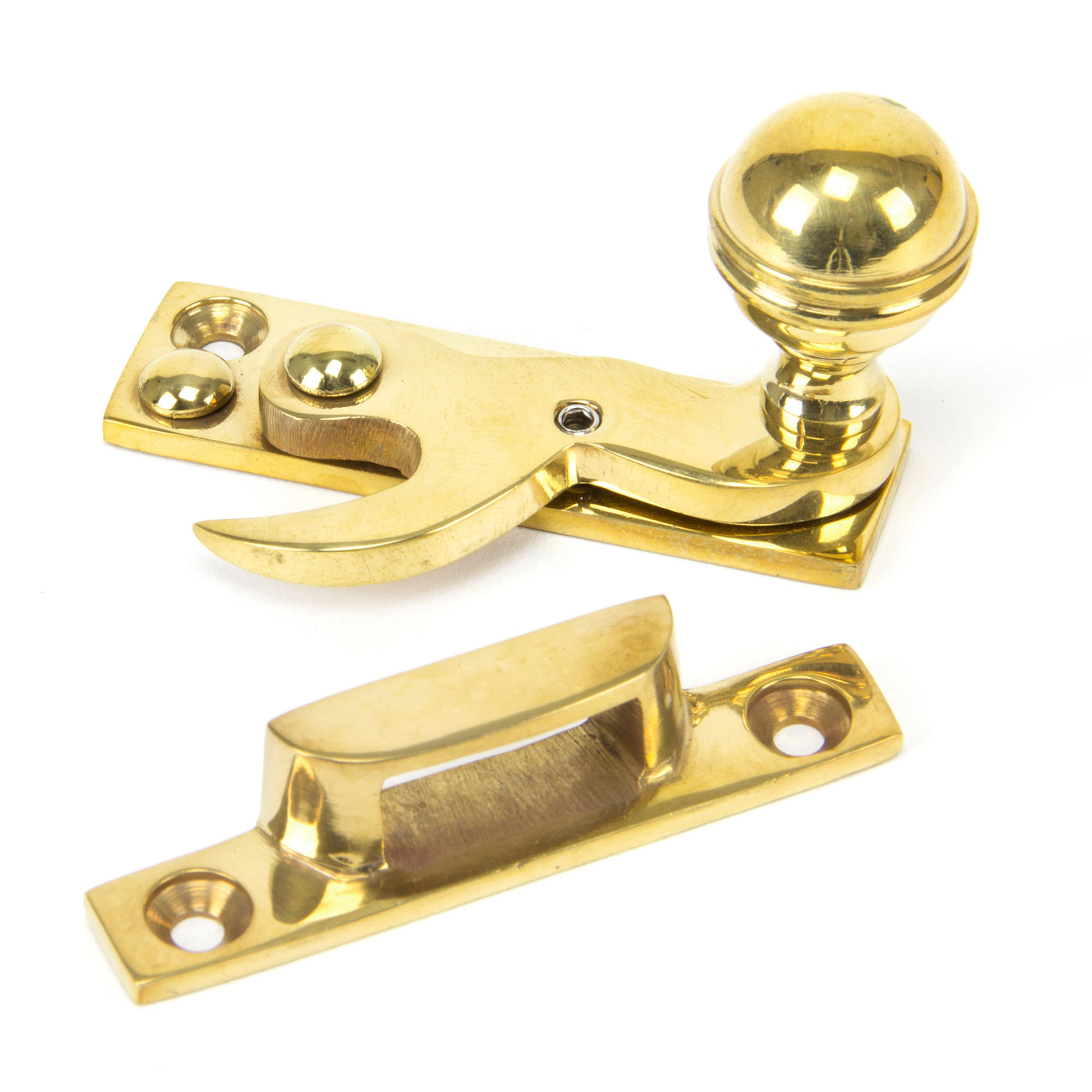 From The Anvil 83889 - Polished Brass Prestbury Sash Hook Fastener  #finish_polished-brass