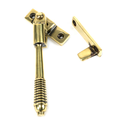 From The Anvil 83911 - Aged Brass Night-Vent Locking Reeded Fastener #finish_aged-brass