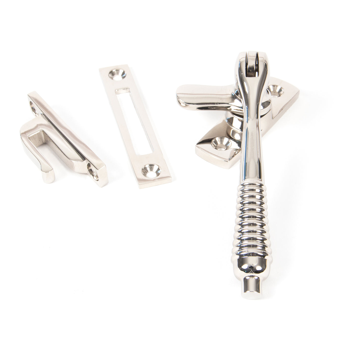 From The Anvil 83918 - Polished Nickel Locking Reeded Fastener #finish_polished-nickel