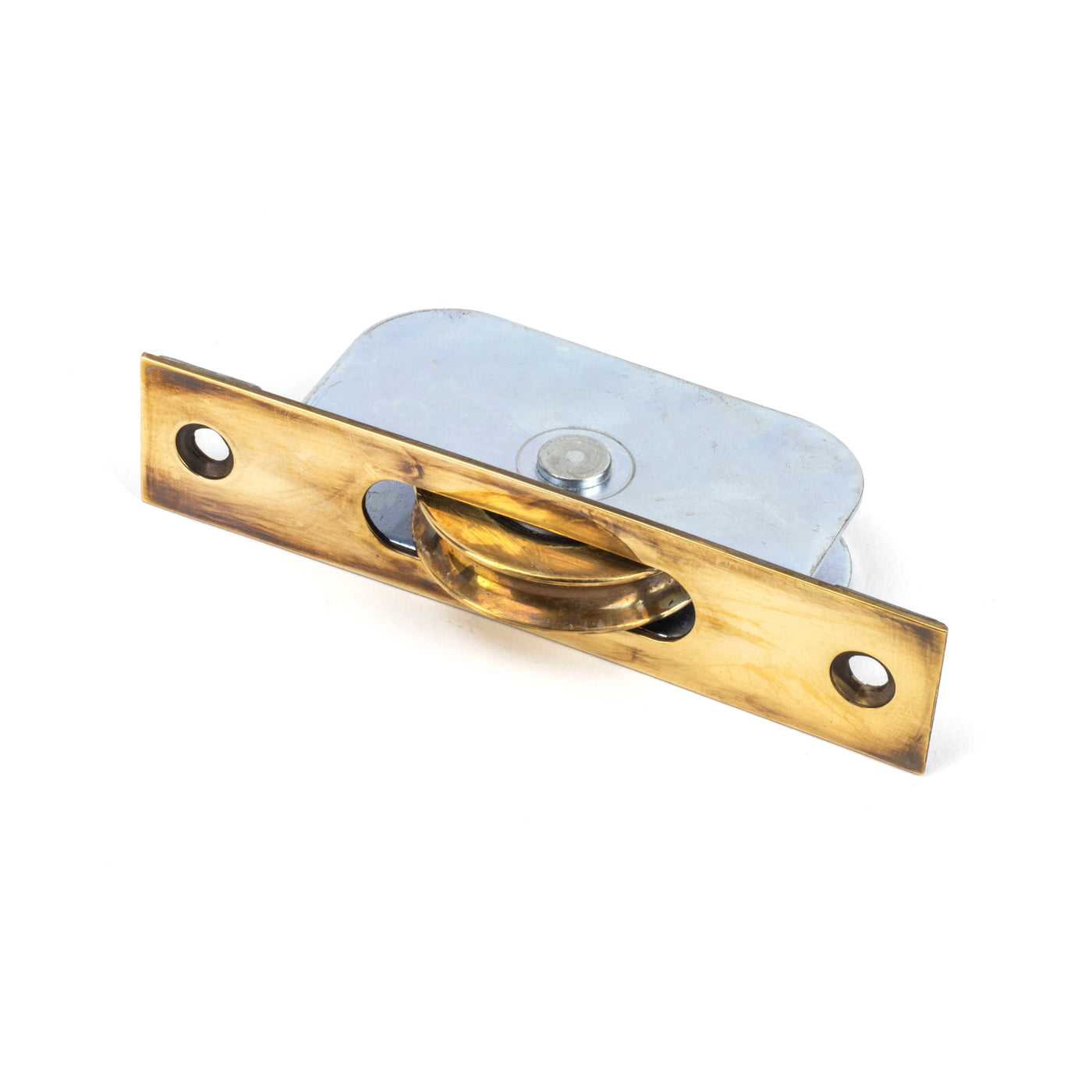 From The Anvil 83919 - Aged Brass Square Ended Sash Pulley 75kg  #finish_aged-brass