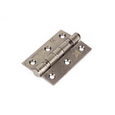 From The Anvil 90026 - Pewter 3" Ball Bearing Butt Hinge (Pair) ss #finish_pewter-patina