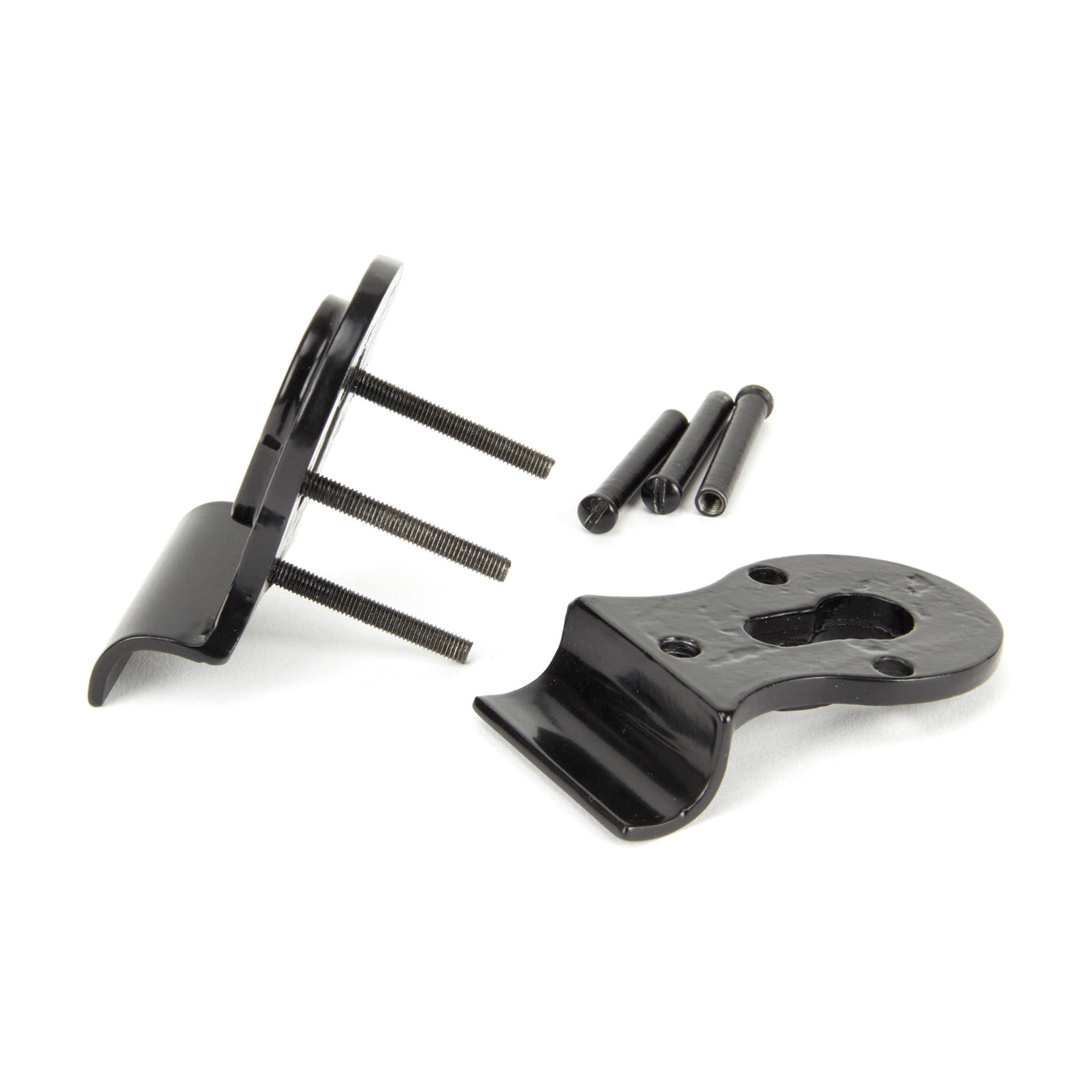 From The Anvil 90039 - Black 50mm Euro Door Pull (Back to Back fixings) #finish_black