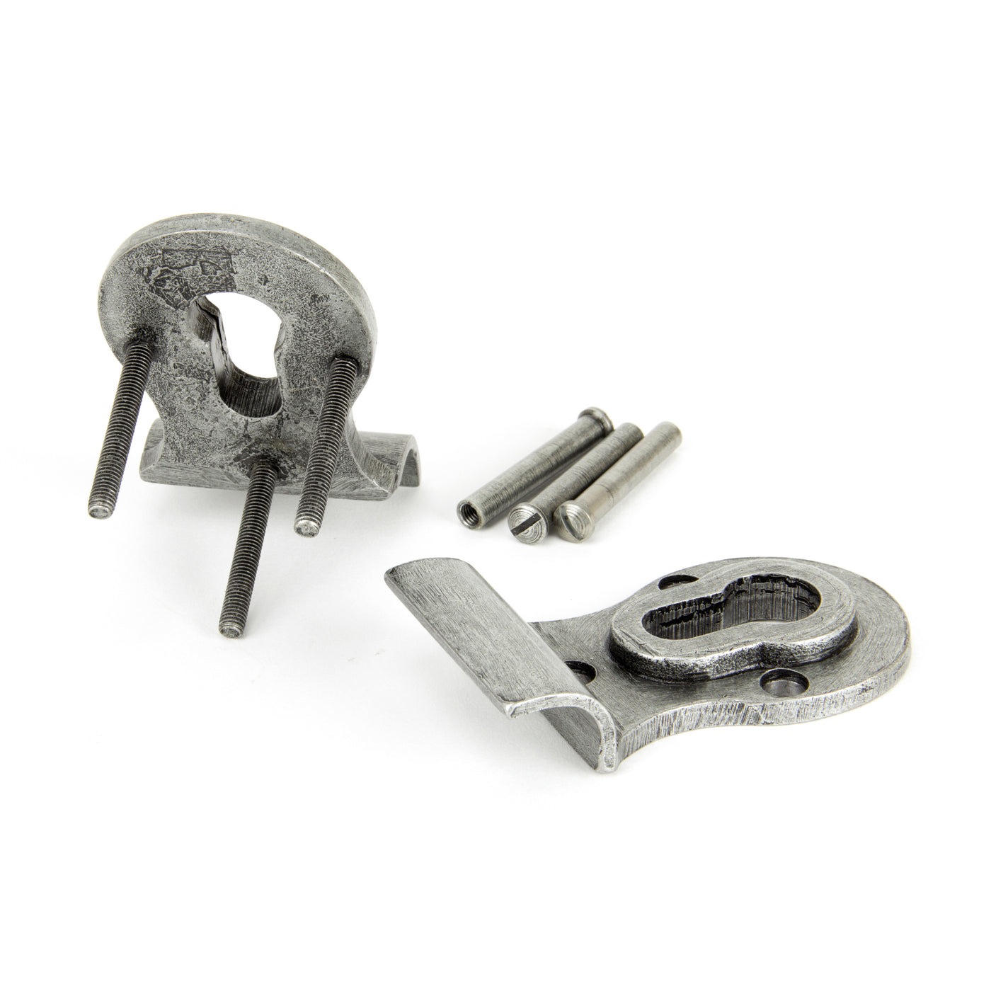 From The Anvil 90040 - Pewter 50mm Euro Door Pull (Back to Back fixings) #finish_pewter-patina