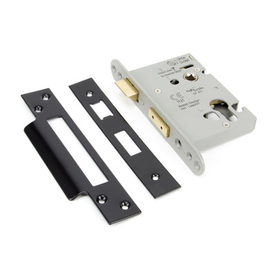 From The Anvil 90056 - Black 3" Euro Profile Sash Lock #finish_black