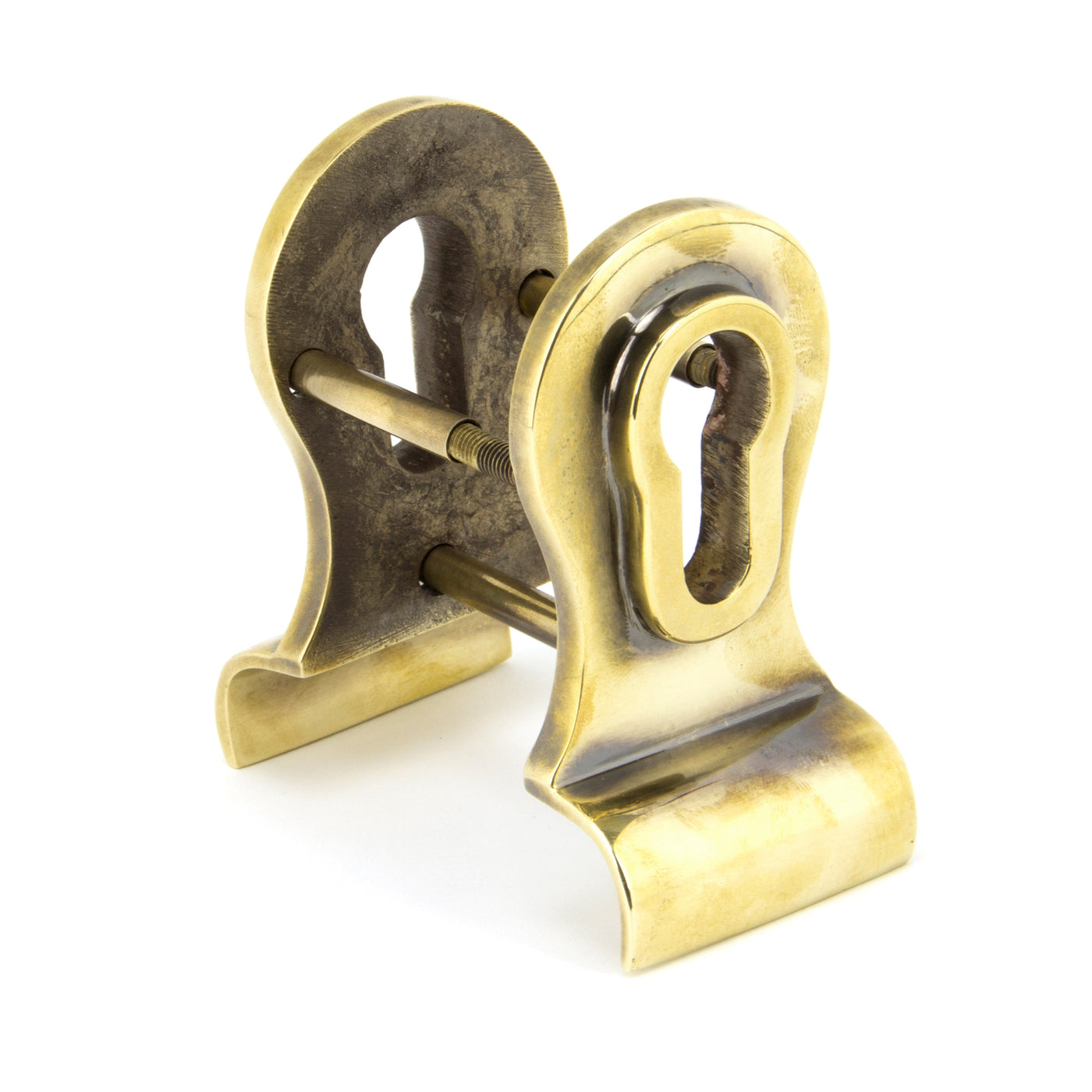 From The Anvil 90065 - Aged Brass 50mm Euro Door Pull (Back to Back fixings)  #finish_aged-brass