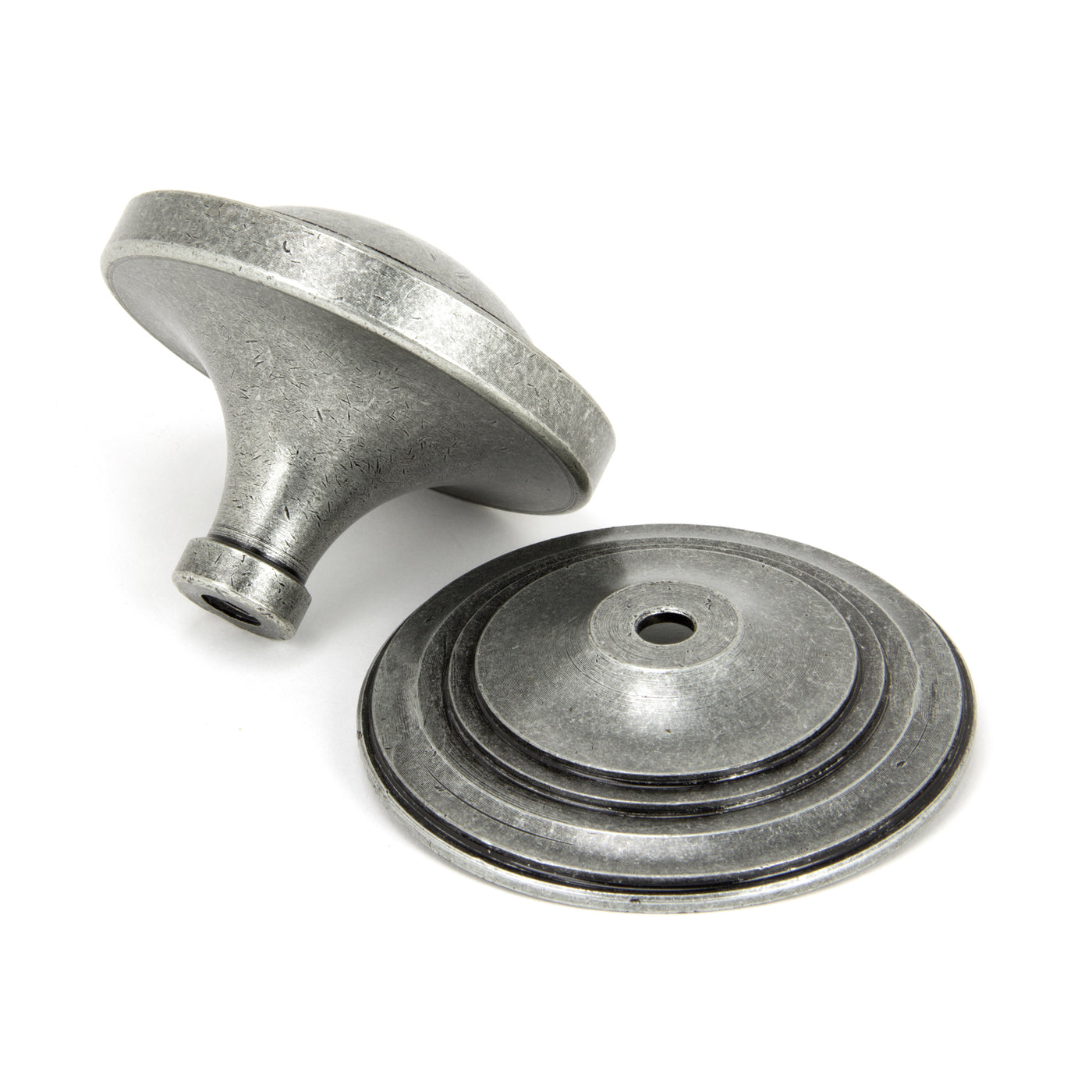 From The Anvil 90069 - Pewter Art Deco Centre Door Knob #finish_pewter-patina