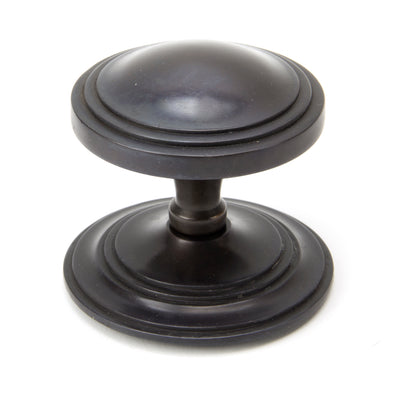 From The Anvil 90072 - Aged Bronze Art Deco Centre Door Knob  #finish_aged-bronze