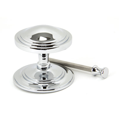 From The Anvil 90073 - Polished Chrome Art Deco Centre Door Knob #finish_polished-chrome