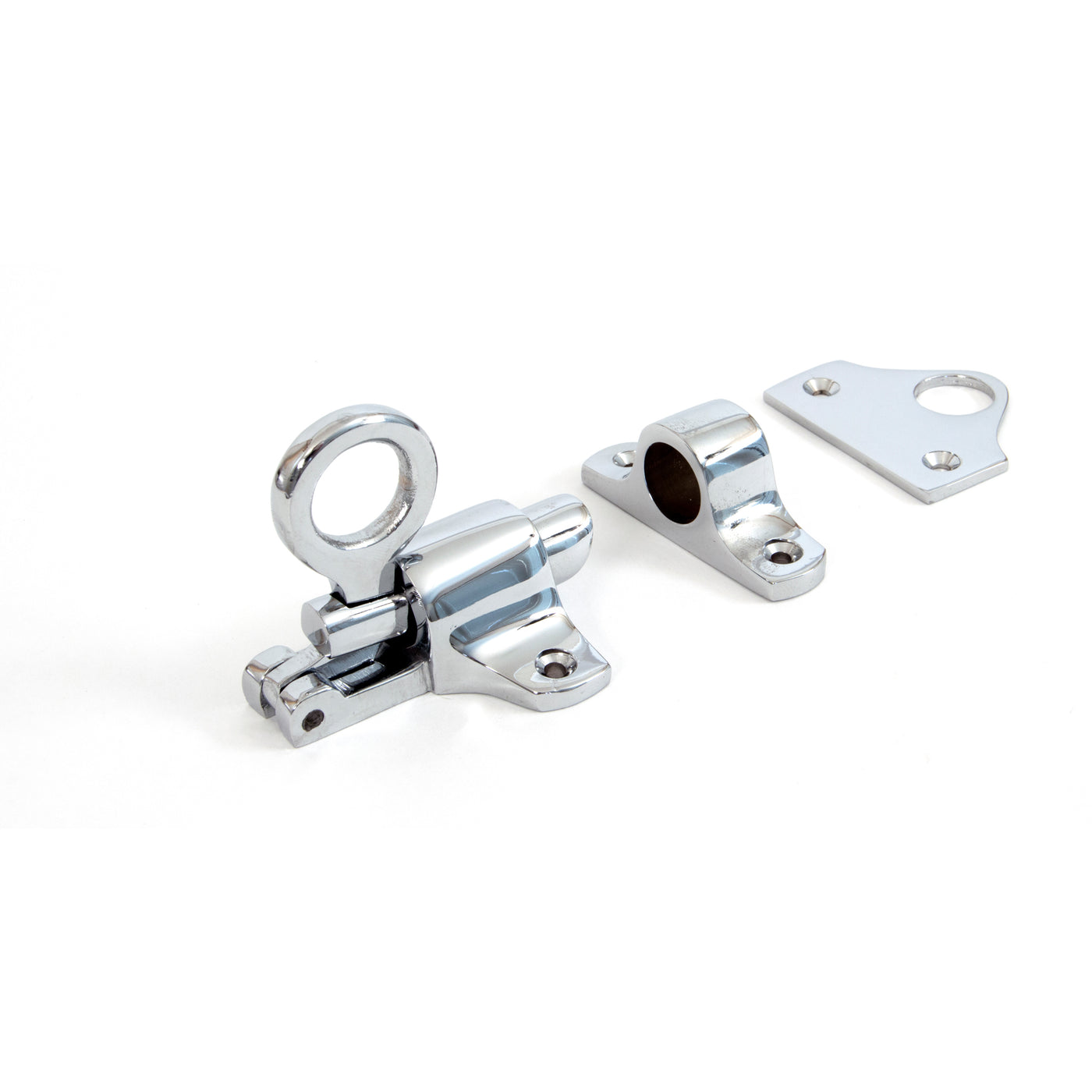 From The Anvil 90268 - Polished Chrome Fanlight Catch + Two Keeps  #finish_polished-chrome