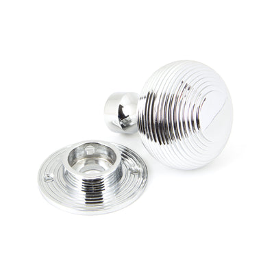 From The Anvil 90273 - Polished Chrome Heavy Beehive Mortice/Rim Knob Set #finish_polished-chrome