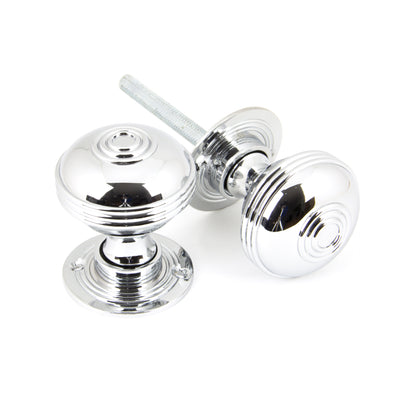 From The Anvil 90274 - Polished Chrome 50mm Prestbury Mortice/Rim Knob Set #finish_polished-chrome