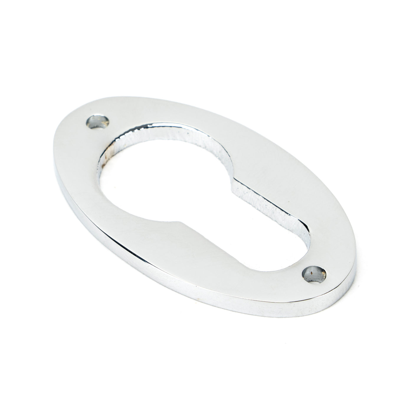 From The Anvil 90279 - Polished Chrome Oval Euro Escutcheon  #finish_polished-chrome