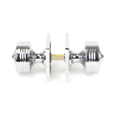 From The Anvil 90292 - Polished Chrome Tewkesbury Square Mortice Knob Set #finish_polished-chrome