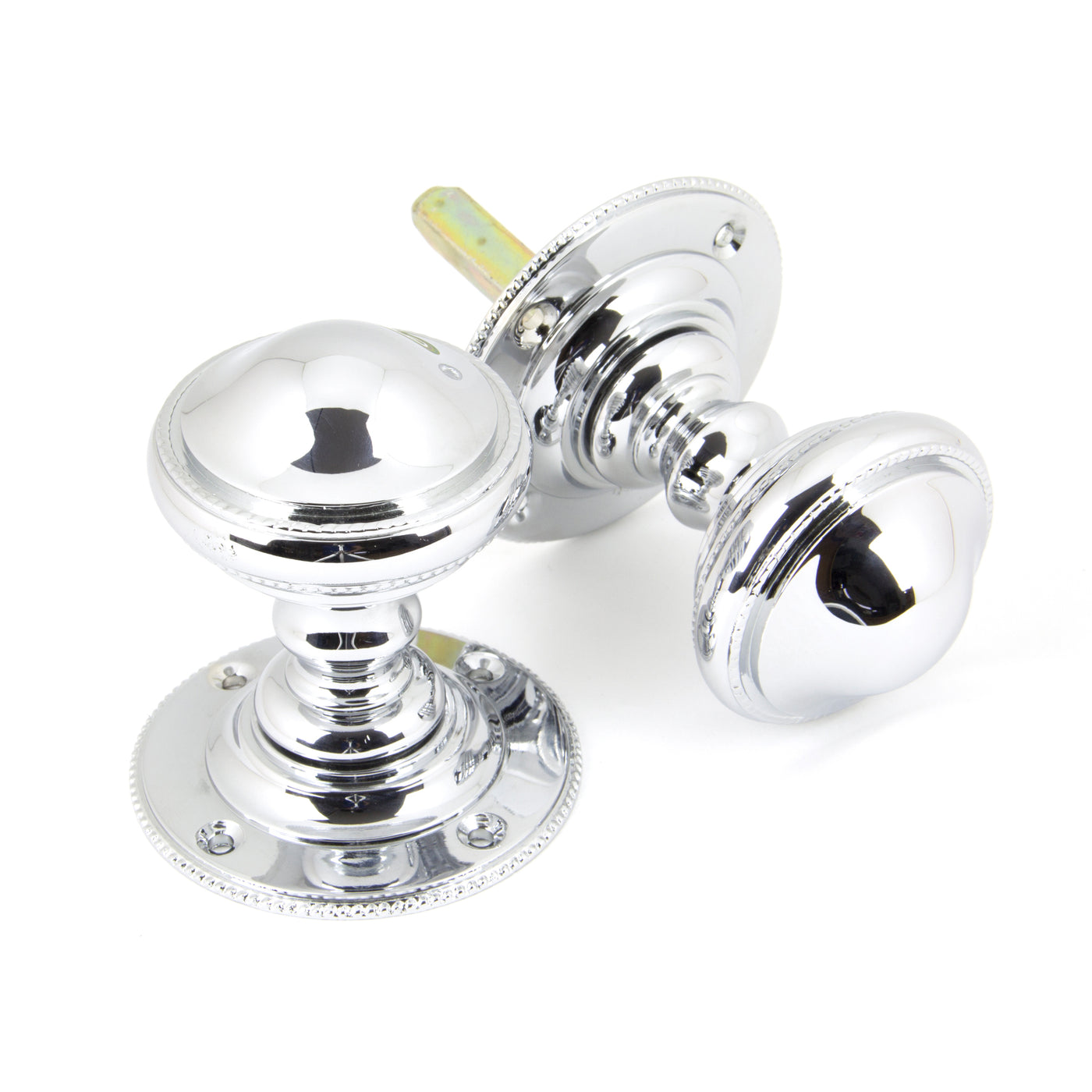 From The Anvil 90294 - Polished Chrome Brockworth Mortice Knob Set  #finish_polished-chrome