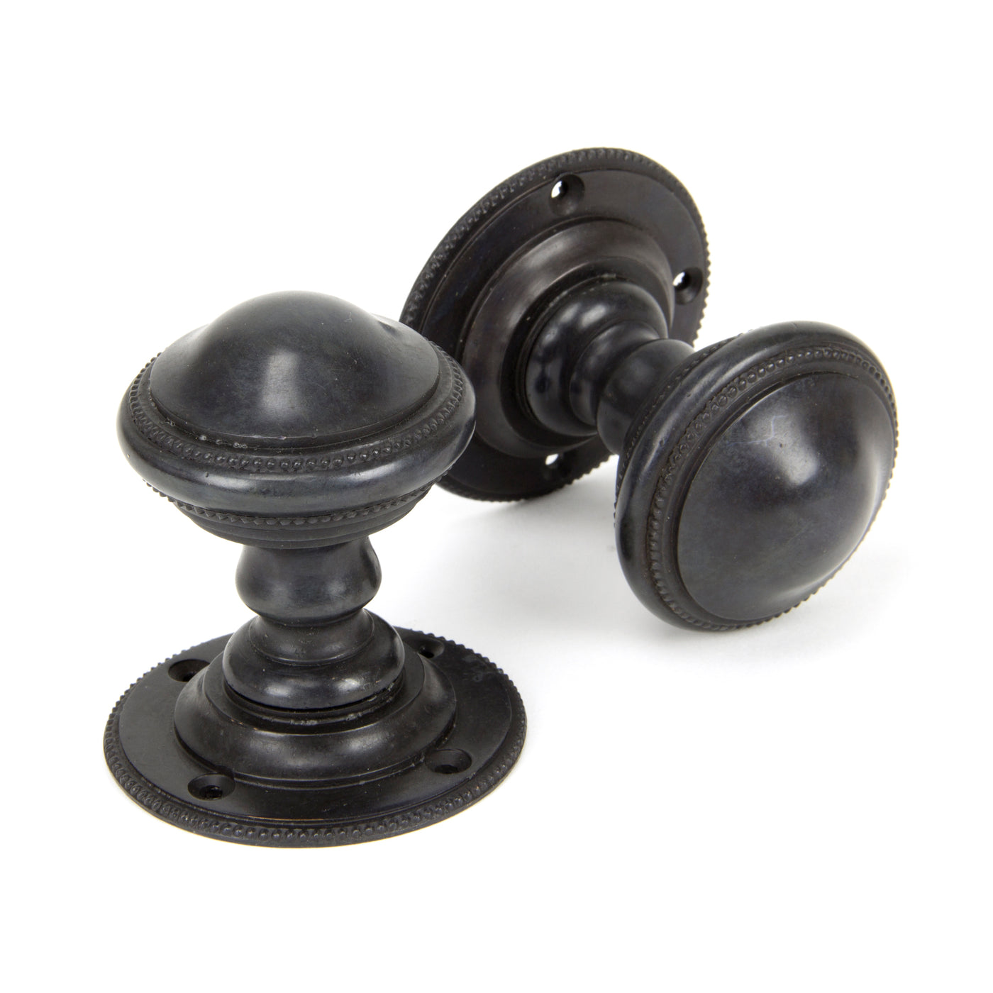 From The Anvil 90295 - Aged Bronze Brockworth Mortice Knob Set  #finish_aged-bronze