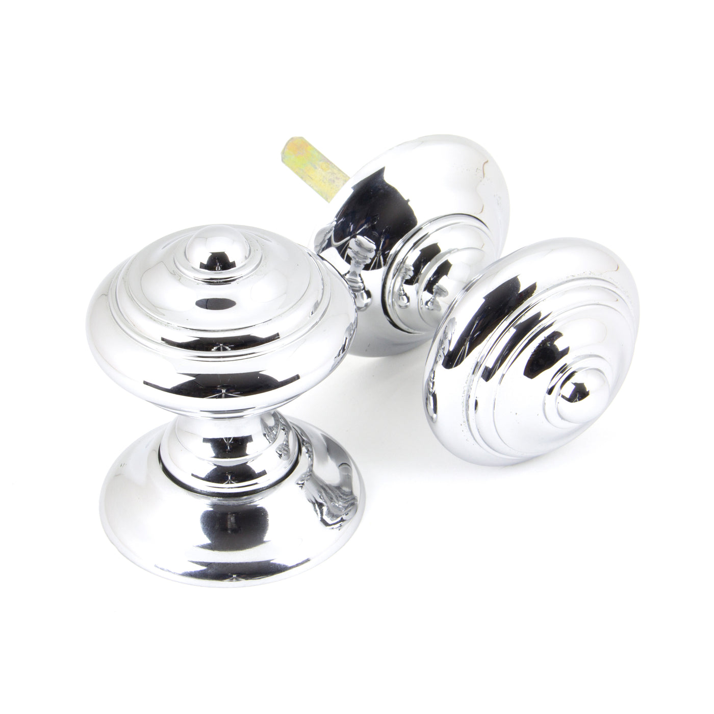 From The Anvil 90296 - Polished Chrome Elmore Concealed Mortice Knob Set  #finish_polished-chrome