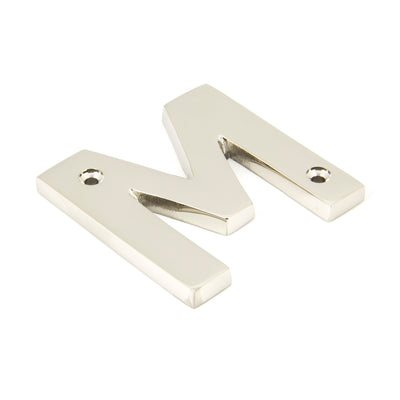 From The Anvil 90303M - Polished Nickel Letter M #finish_polished-nickel