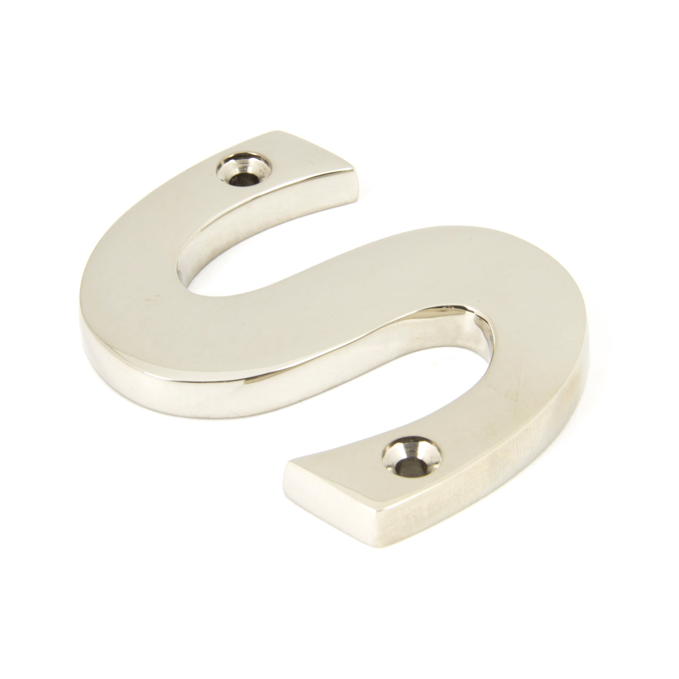 From The Anvil 90303S - Polished Nickel Letter S #finish_polished-nickel