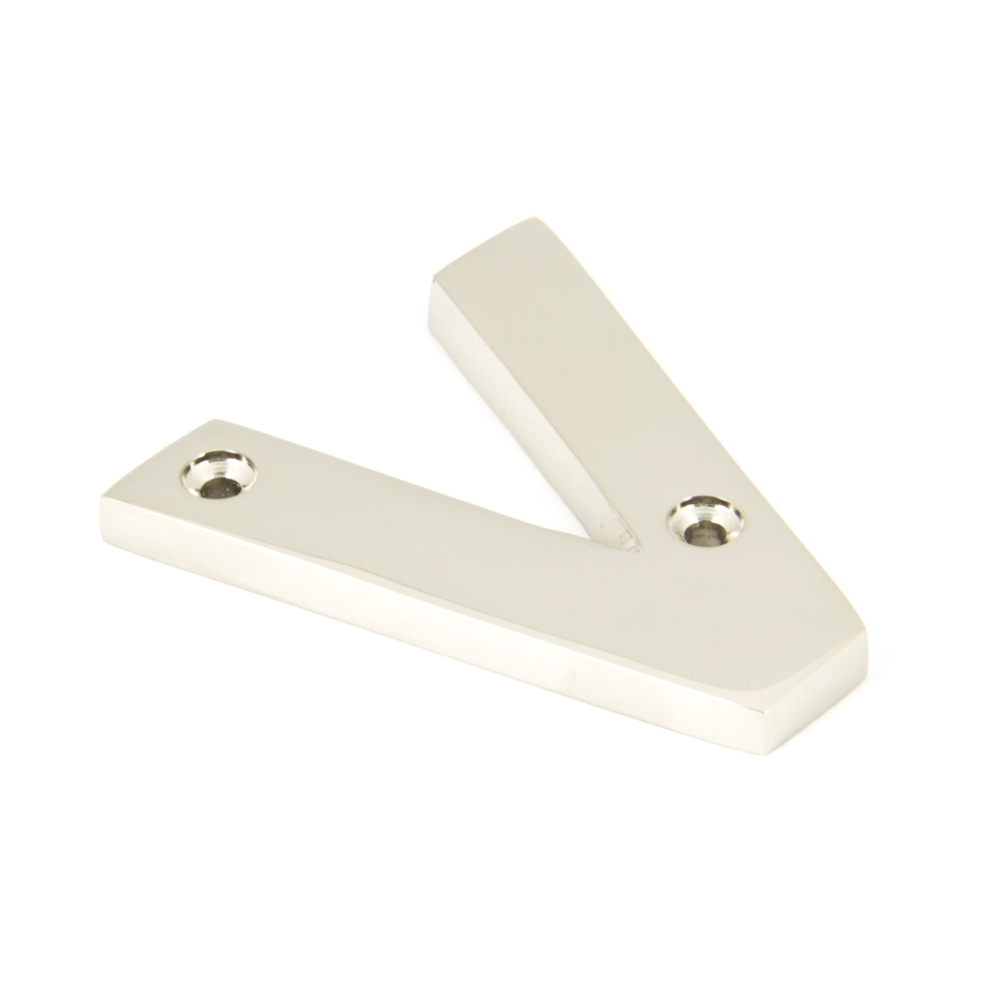 From The Anvil 90303V - Polished Nickel Letter V #finish_polished-nickel