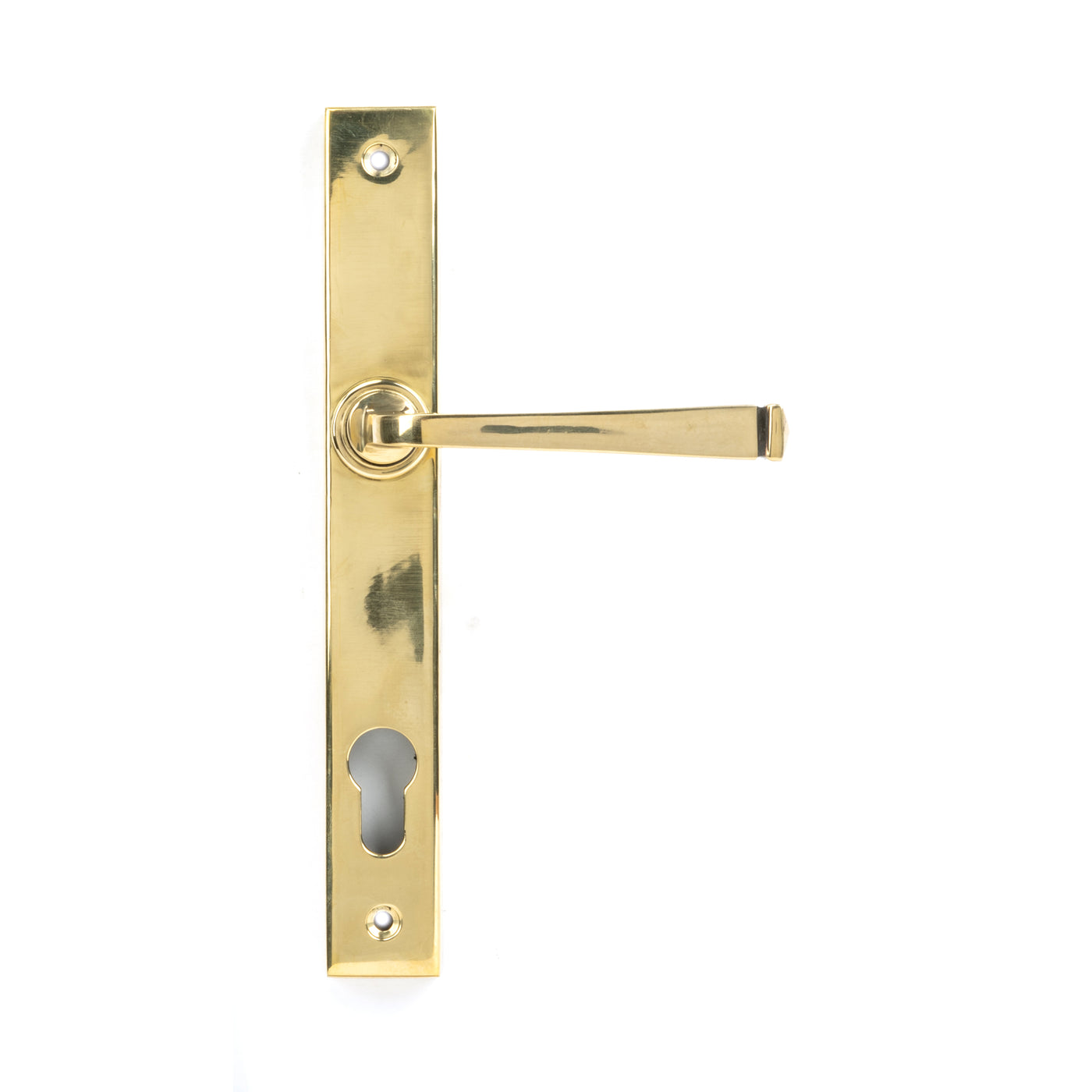 From The Anvil 90354 - Aged Brass Avon Slimline Lever Espag. Lock Set #finish_aged-brass