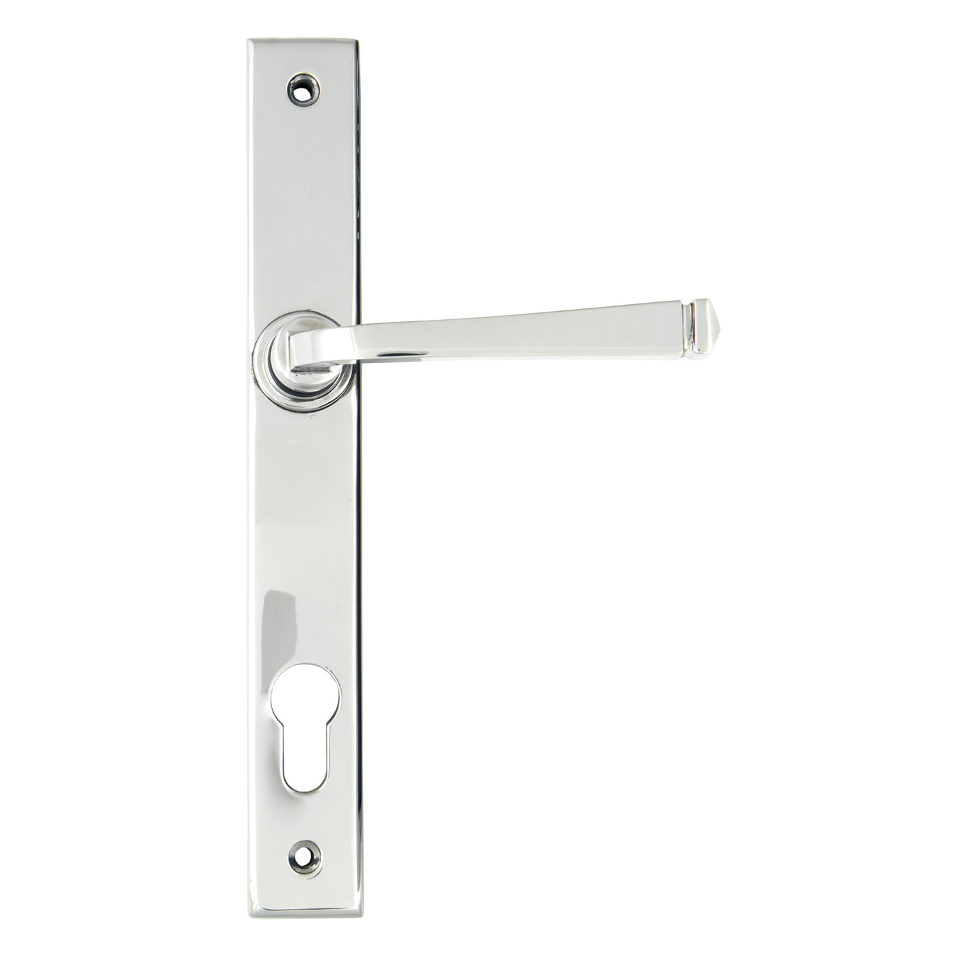 From The Anvil 90355 - Polished Chrome Avon Slimline Lever Espag. Lock Set #finish_polished-chrome