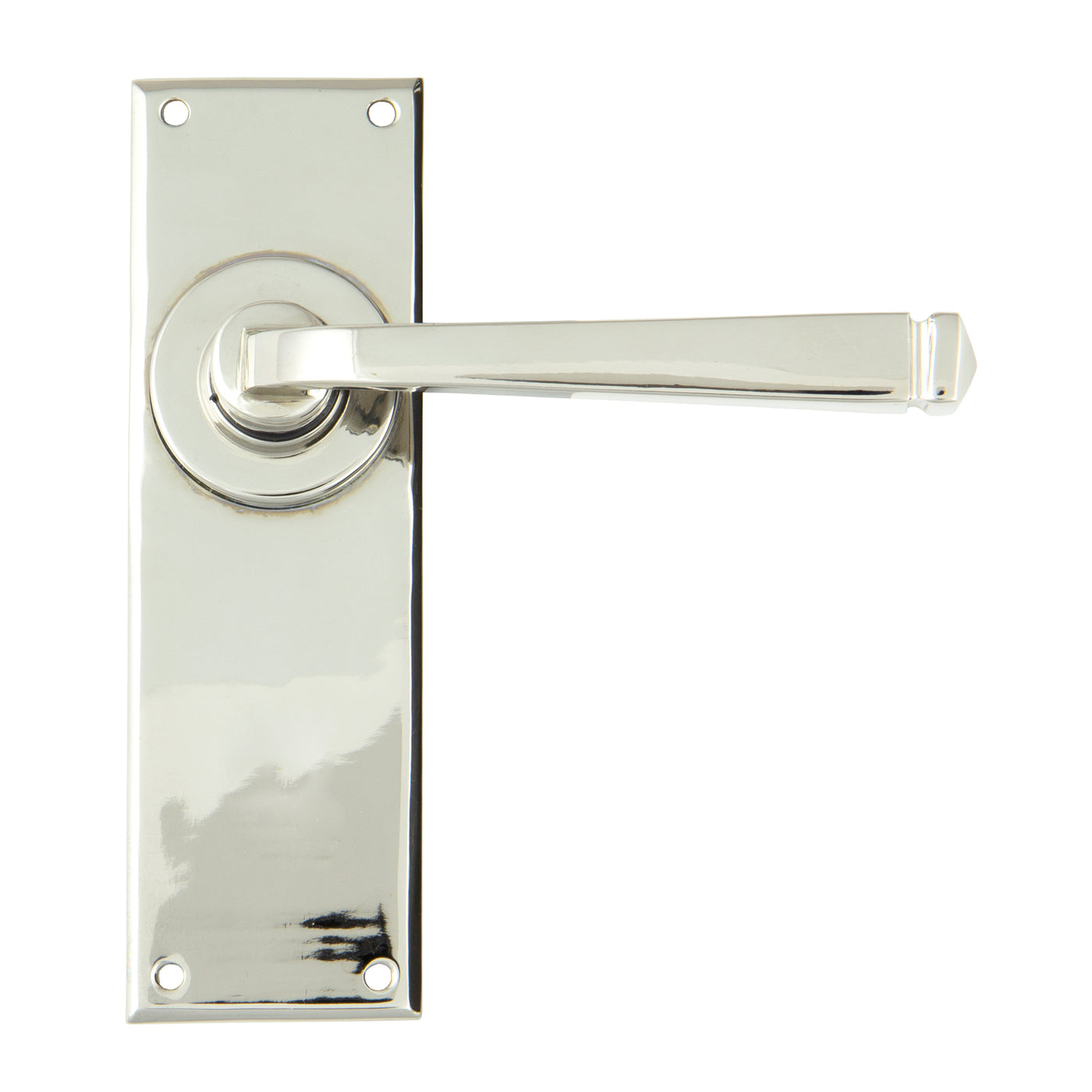 From The Anvil 90364 - Polished Nickel Avon Lever Latch Set #finish_polished-nickel