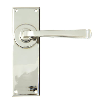 From The Anvil 90364 - Polished Nickel Avon Lever Latch Set #finish_polished-nickel