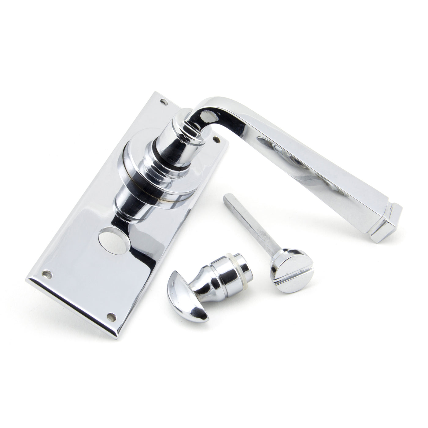 From The Anvil 90367 - Polished Chrome Avon Lever Bathroom Set