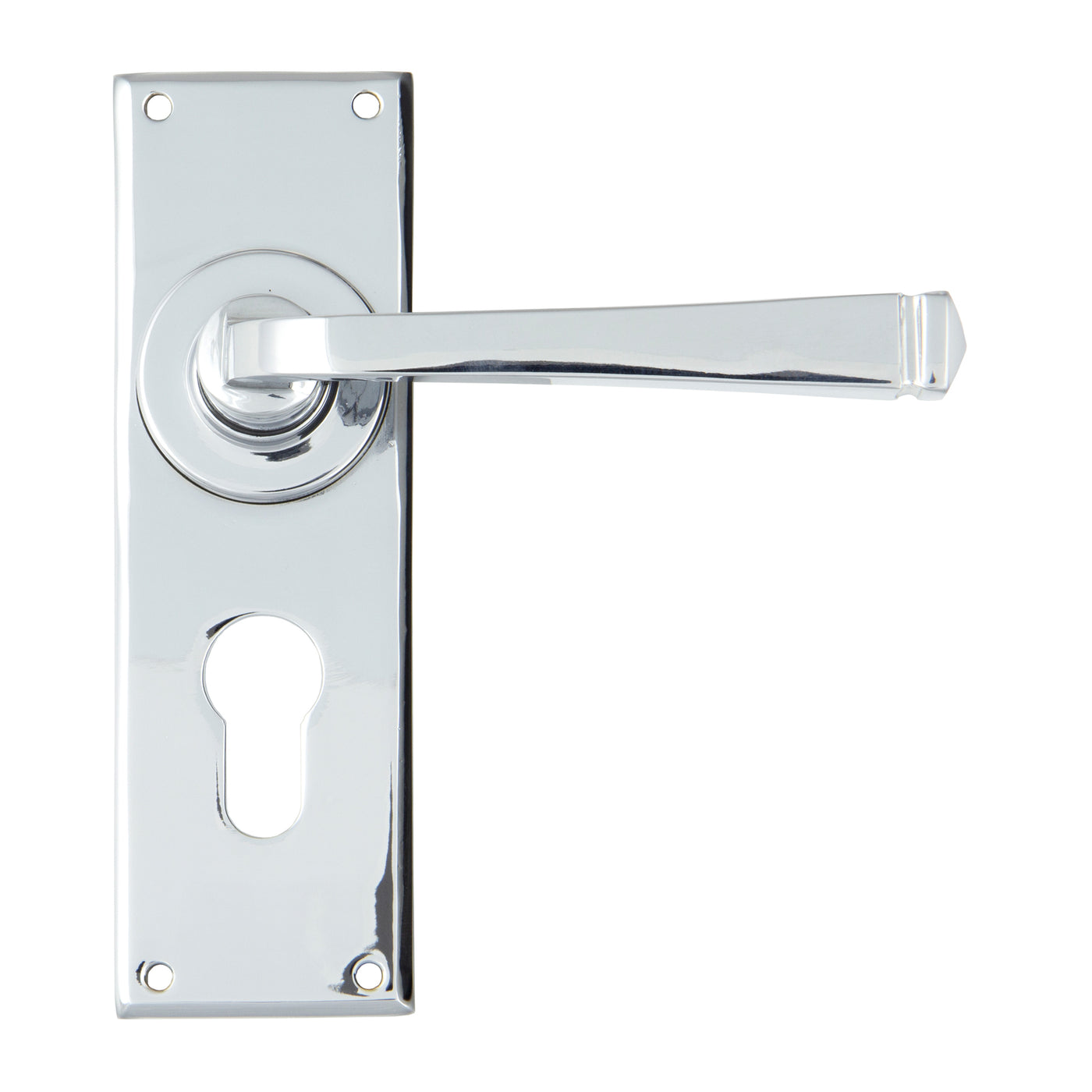 From The Anvil 90371 - Polished Chrome Avon Lever Euro Lock Set #finish_polished-chrome