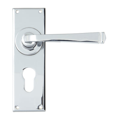 From The Anvil 90371 - Polished Chrome Avon Lever Euro Lock Set #finish_polished-chrome