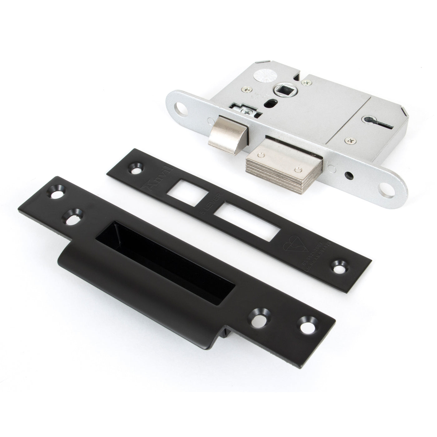 From The Anvil 91055 - Black 2½" 5 Lever BS Sash Lock #finish_black