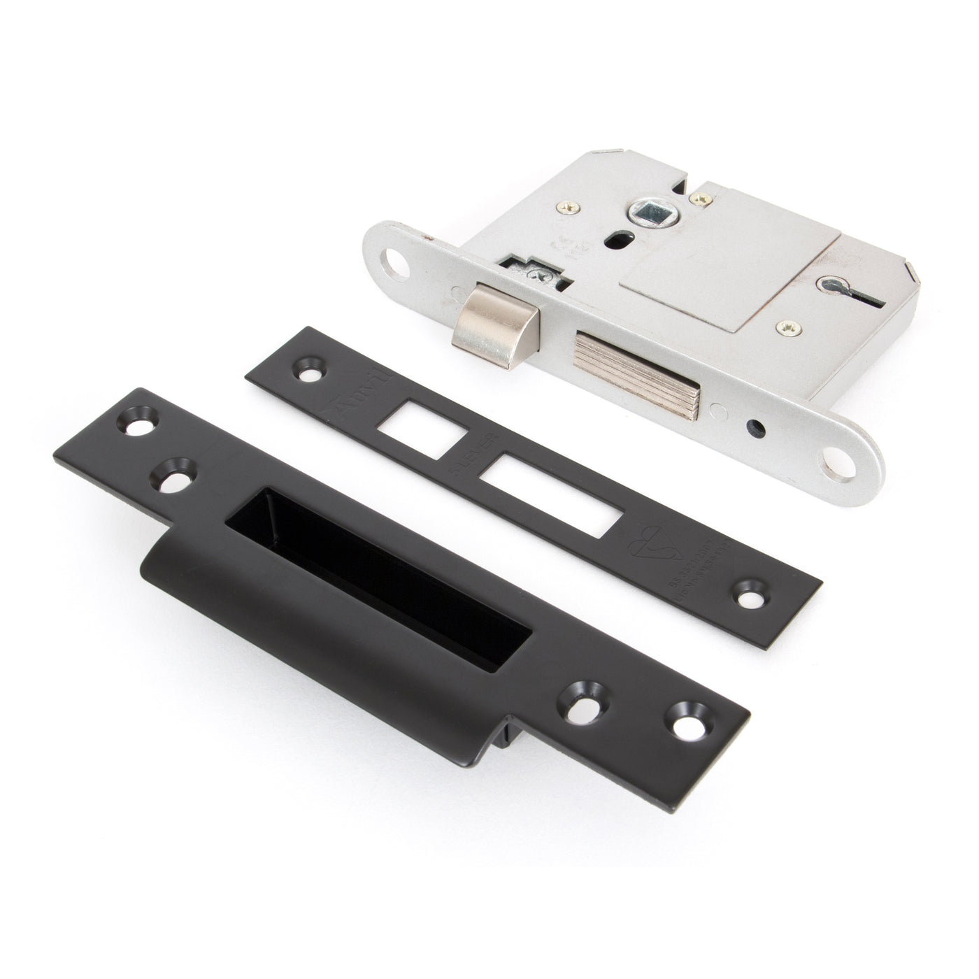 From The Anvil 91064 - Black 3" 5 Lever BS Sash Lock #finish_black