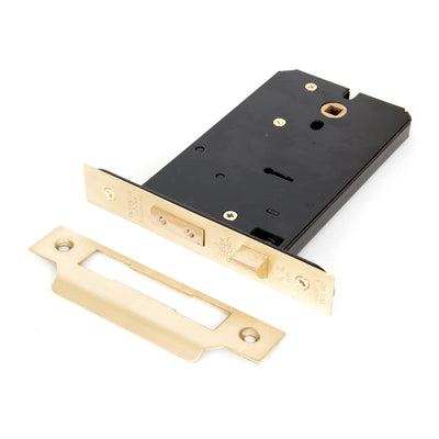 From The Anvil 91073 - Polished Brass 6" Horizontal 5 Lever Sash Lock  #finish_polished-brass