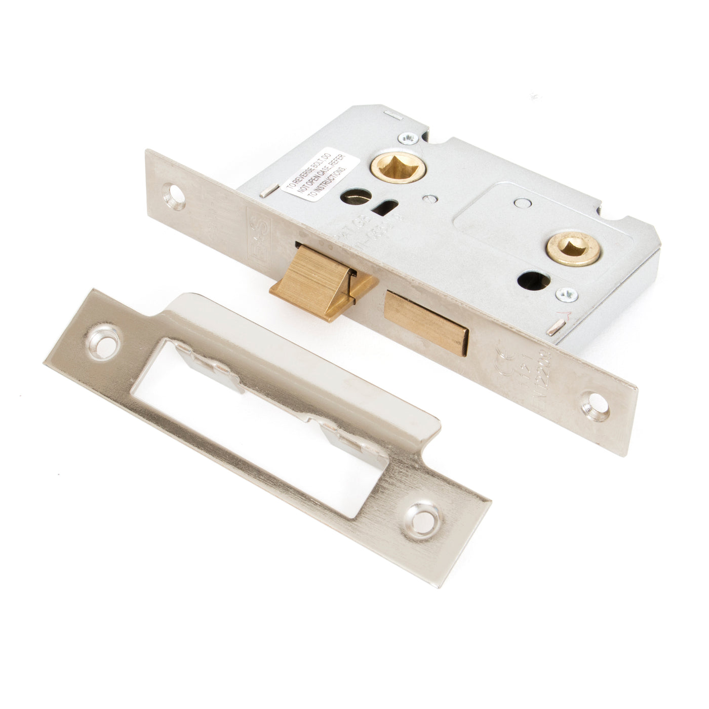 From The Anvil 91090 - Nickel 2½" Bathroom Mortice Lock #finish_polished-nickel