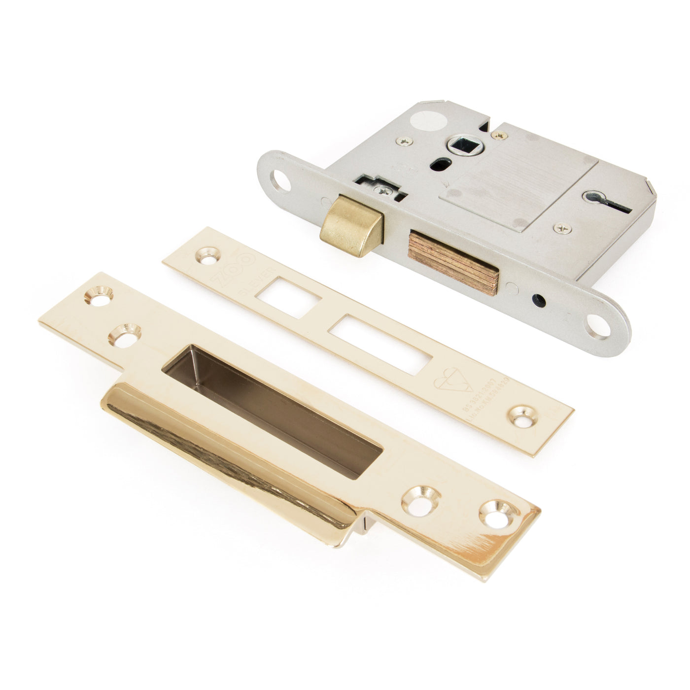 From The Anvil 91121 - PVD 3" 5 Lever BS Sash Lock #finish_pvd-brass