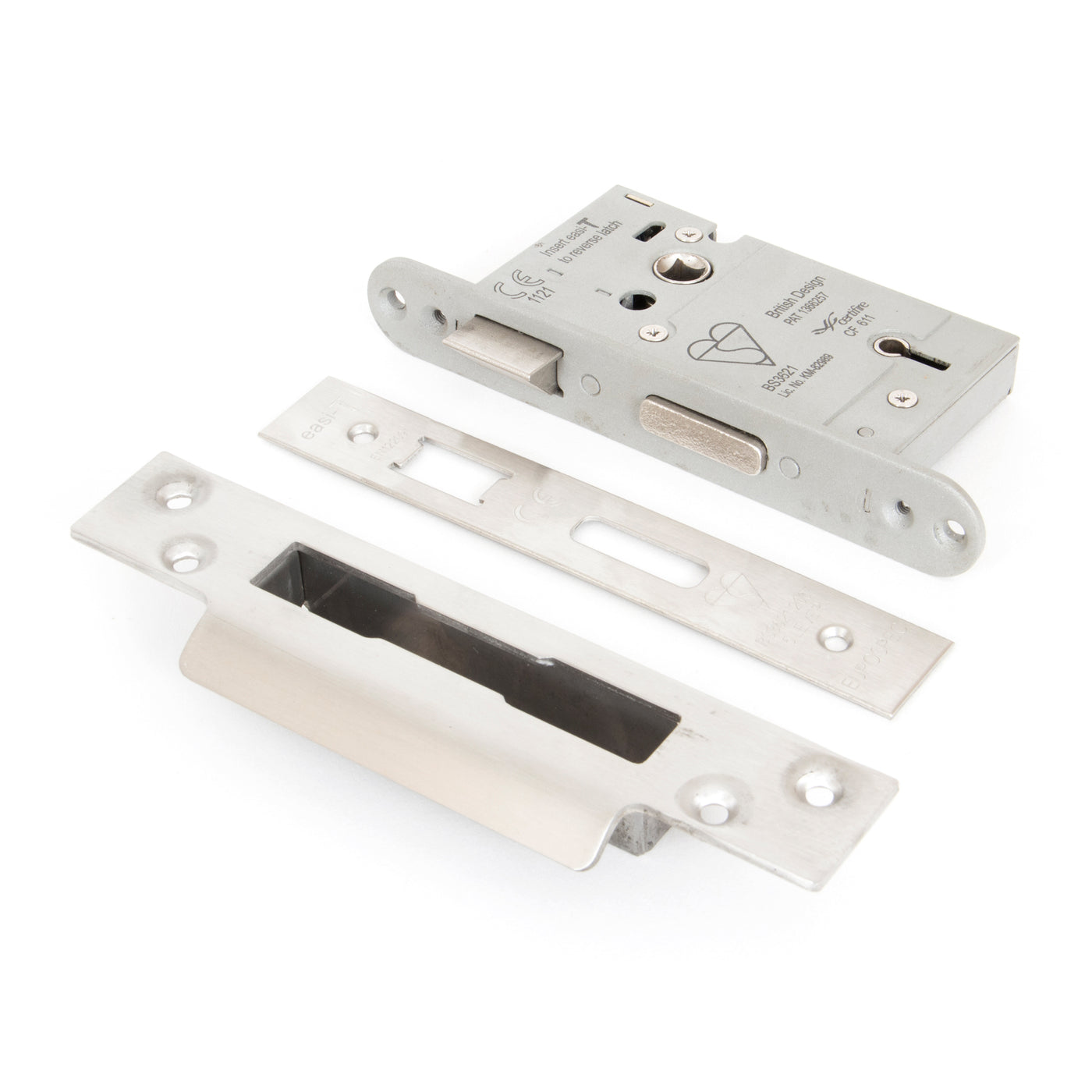 From The Anvil 91123 - SSS 2½" 5 Lever H/Duty BS Sash Lock KA #finish_satin-stainless-steel